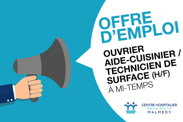 Le CHRAM recrute un ouvrier aide-cuisinier/technicien de surface (h/f)